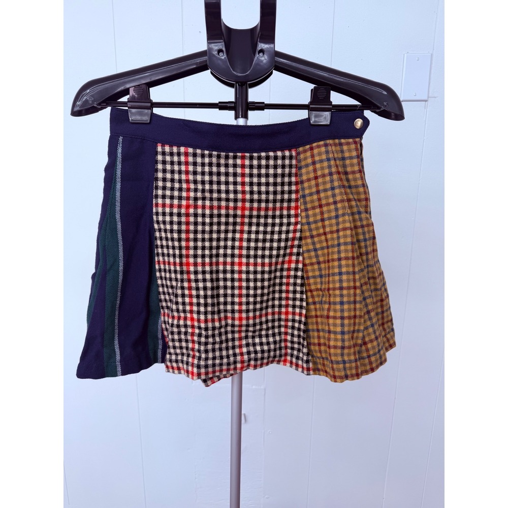 Rowing Blazers x Target Patchwork Mini Skirt Women 6 Multicolor Excellent Plaid